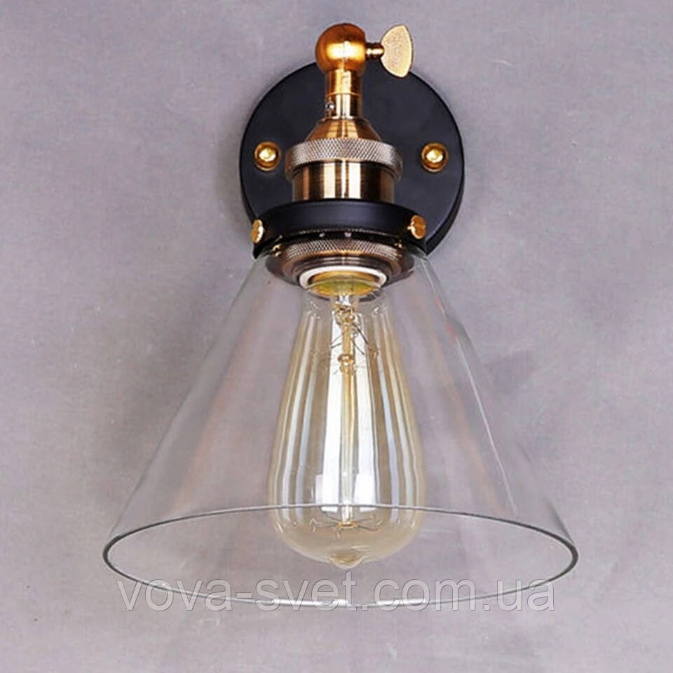 Настінно-стельовий світильник [LOFT style — A ] + лампа (ST-64 у комплекті) 