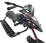 Рульові санки до 80 кг Санки для дітей Дитячі рульові санки з гальмом та тяговим тросом, фото 8