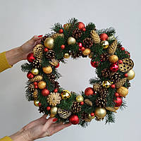 Новорічний вінок на двері 36 см