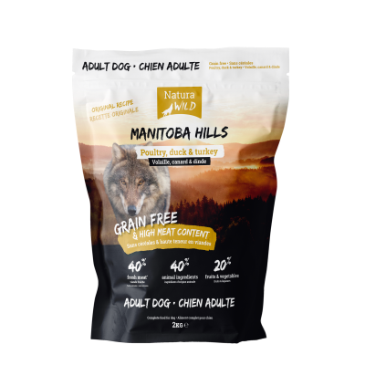 Сухий корм Natura Wild (Натура Вайлд) Manitoba Hills для собак з м’ясом курки, качки та індички 2 кг, фото 1