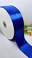 Стрічка атласна. 4,8 см. 1 м. Колір синій.