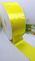 Стрічка атласна. 4,8 см. 1 м. Колір жовтий.