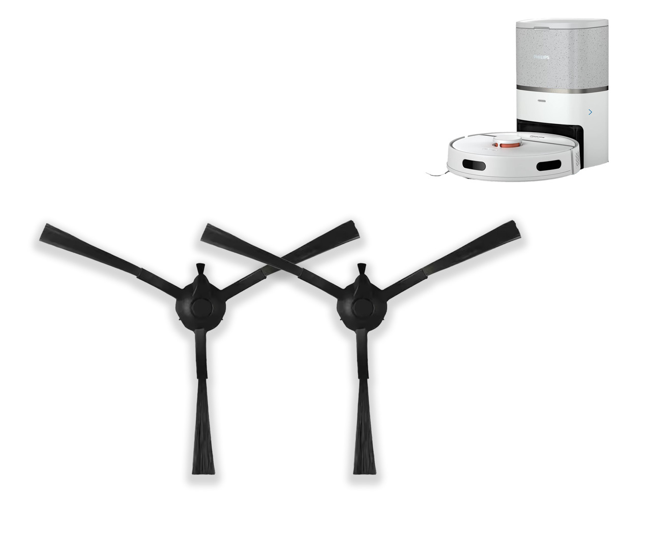 Бокові щітки 2 шт для робота-пилососа Philips 2000 та 3000 серій (XU2000/10, XU2000/20, XU2100/10)