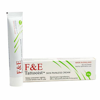 Анестетик місцевий F&E Tattooist original 6% lidocaine 35 г для тату,салонів краси,медицини,макіяжу,епіляція