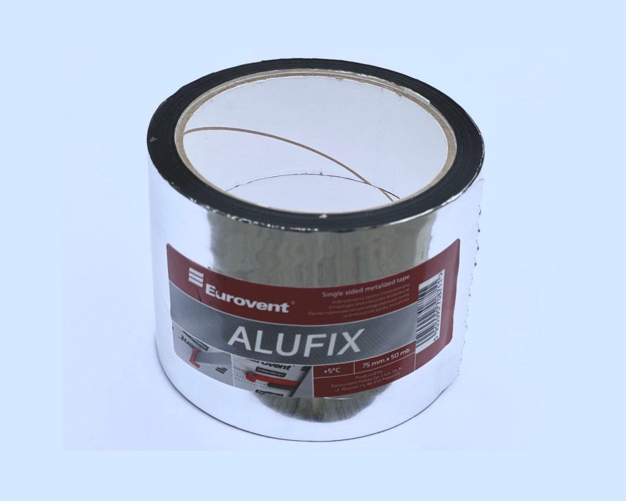 Фольгована клеюча стрічка для пароізоляції Eurovent ALU FIX (75мм × 50м)