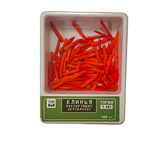 Клинці оранжеві дерев'яні 100 шт. Маленькі