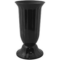 Ваза пласт. Флора 29см чорна