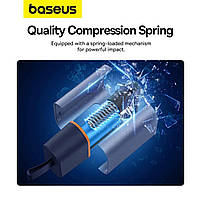 Автомобільний молоток Baseus Sharp Tool Safety Hammer (Window-breaking+Safety belt cutting) Dark gray, фото 9
