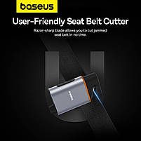 Автомобільний молоток Baseus Sharp Tool Safety Hammer (Window-breaking+Safety belt cutting) Dark gray, фото 6