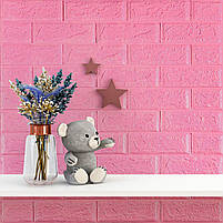 3D панель самоклеюча 700х770х5мм цегла Рожевий (004-5) SW-00000143, фото 5