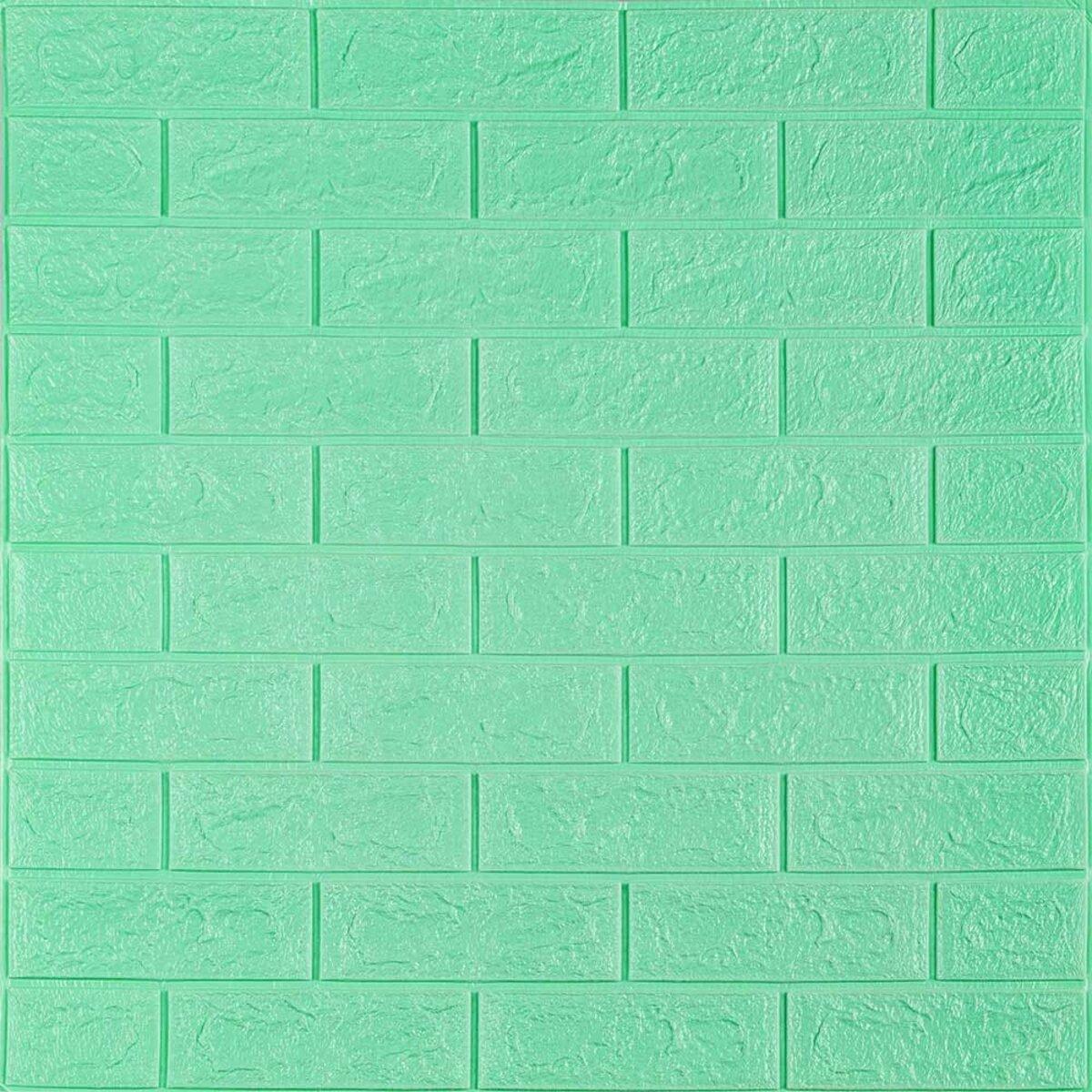 3D панель самоклеюча 700х770х5мм цегла М'ята (012-5) SW-00000148, фото 1