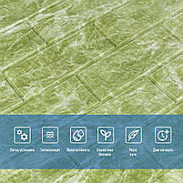 Декоративна 3D панель самоклейка Глибокий зелений (цегла) (069) SW-00000171, фото 4