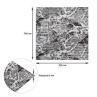 Самоклеюча декоративна 3D панель Камінь чорно-білий мармур 700х700х7мм (154) SW-00000219, фото 3