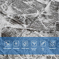 Самоклеюча декоративна 3D панель Камінь чорно-білий мармур 700х700х7мм (154) SW-00000219, фото 4