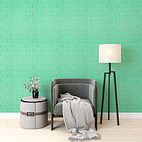 3D панель самоклеюча 700х770х3мм цегла М'ята (012-3) SW-00000233, фото 5