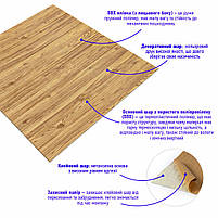 Самоклеюча декоративна 3D панель 700х700х6мм Золоте дерево (082) SW-00000020, фото 2