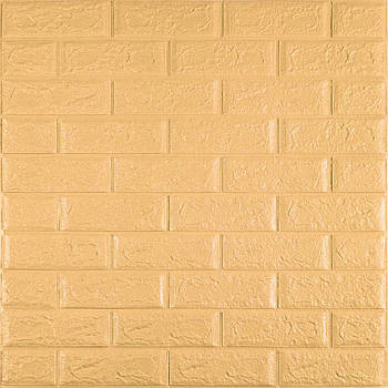 3D панель самоклеюча 700х770х5мм цегла Жовто-пісочний (009-5) SW-00000028