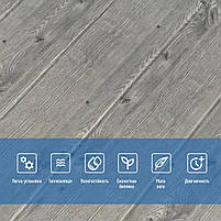 Самоклеюча декоративна 3D панель 700x700x4мм Графітове дерево (079) SW-00000558, фото 4