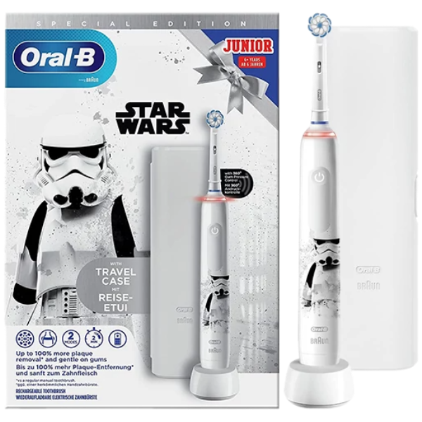 Електрична зубна щітка дитяча Oral-B D505.513.2KX PRO 3 3000 Kids Star Wars Special Edition з футляром