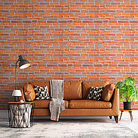 Декоративна 3D панель самоклейка 700х770х3мм Руда Катеринославська цегла (044-3) SW-00000696, фото 5