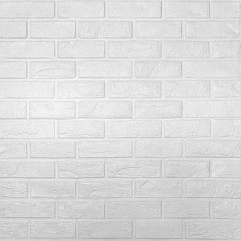 Самоклеюча 3D панель 700х800х8мм Камінь білий (196) SW-00000485