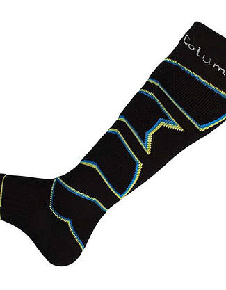 Шкарпетки гірськолижні Columbia Ski Merino L 43-46 Black/Green/Blue, фото 4