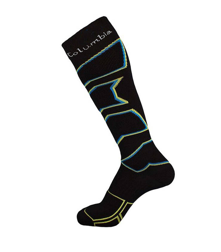 Шкарпетки гірськолижні Columbia Ski Merino L 43-46 Black/Green/Blue, фото 1