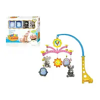 Карусель заводна музична дитяча, мобіль на ліжечко з м'якими підвісками