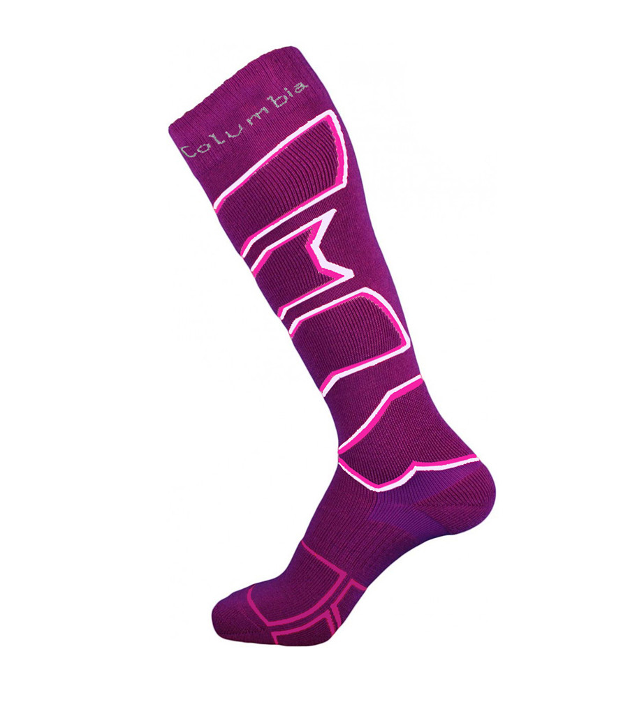 Шкарпетки гірськолижні Columbia Ski Merino M 39-42 Deep Violet Rose/White Pink