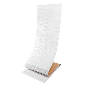 Самоклеюча 3D панель 19600x700x5мм Біла Кладка SW-00001335