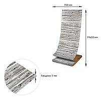 Самоклеюча 3D панель 19600x700x3мм Дерево Зебра SW-00001475, фото 4