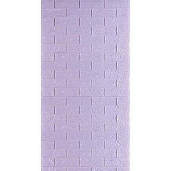 Самоклеюча 3D панель 3080x700x3мм Світло-фіолетова Цегла SW-00001758