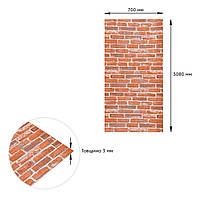Самоклеюча 3D панель3080x700x3мм Руда Катеринославська Цегла SW-00001762, фото 4