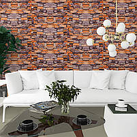 Самоклеюча 3D панель пісковик катеринославська цегла 3080x700x3мм SW-00001763, фото 6