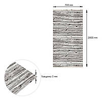 Самоклеюча 3D панель під дерево кольору зебри 2800x700x3мм SW-00001769, фото 4