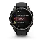 Garmin Fenix 8 43mm Sapphire Carbon Gray DLC Tit. w. Black/Pebble Gray S. Band 010-02903-20/21 Розумний годинник, фото 8