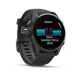 Garmin Fenix 8 43mm Sapphire Carbon Gray DLC Tit. w. Black/Pebble Gray S. Band 010-02903-20/21 Розумний годинник