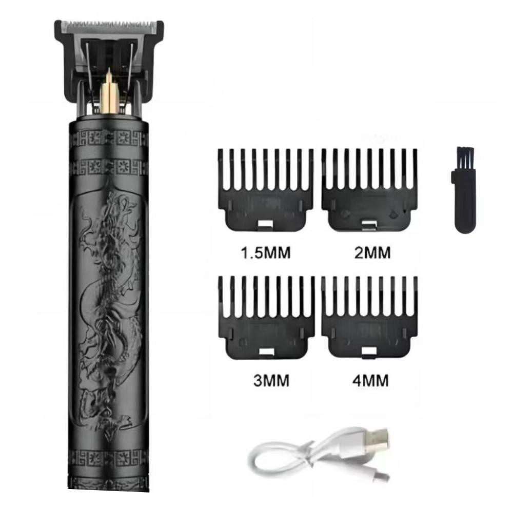 Машинка (триммер) для стрижки волосся та бороди T9-2 BLACK, 4 насадки (1.5, 2, 3, 4 мм)