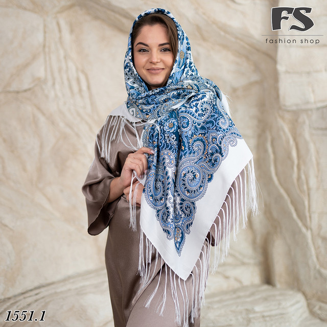 хустина лілія блакитна