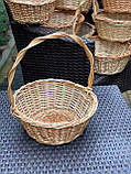 Корзина подарункова плетена з лози. Арт:30110, фото 4