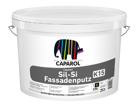 Штукатурка фасадна силікат-силіконова Caparol Capatect Sil-Si Fassadenputz K15 База біла 25кг, фото 1