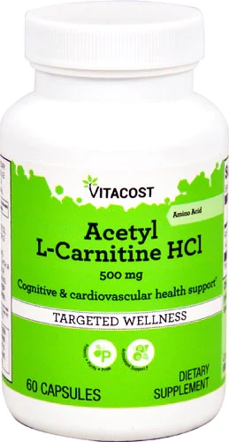 Ацетил L-карнітин Vitacost Acetyl L-Carnitine HCl 500 мг 60 капс.