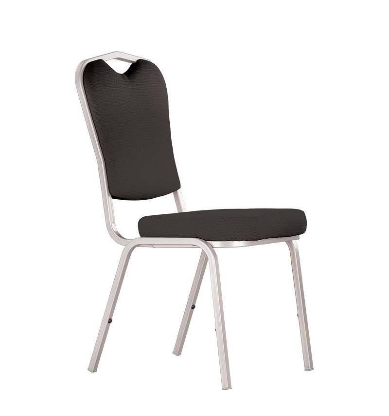 Стілець банкетний BC-11 alu тканина lusso ls-06 чорна (Новий Стиль ТМ)