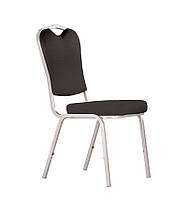 Стілець банкетний BC-11 alu тканина lusso ls-06 чорна (Новий Стиль ТМ)