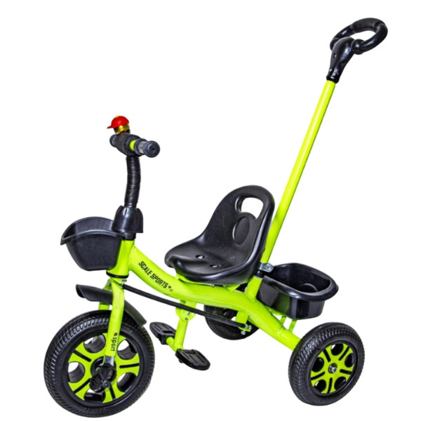 Велосипед дитячий триколісний з батьківською ручкою Scale Sports Зелений, фото 1