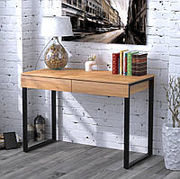 Сучасний Письмовий стіл без тумб мінімалізм L-11 Loft Design Чорний, Дуб Крафт Золотий