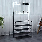 Вішалка для одягу Multi functional shoe and hat rack 65*26*153 Чорна, фото 3