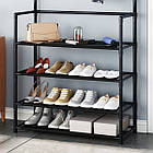 Вішалка для одягу Multi functional shoe and hat rack 65*26*153 Чорна, фото 4