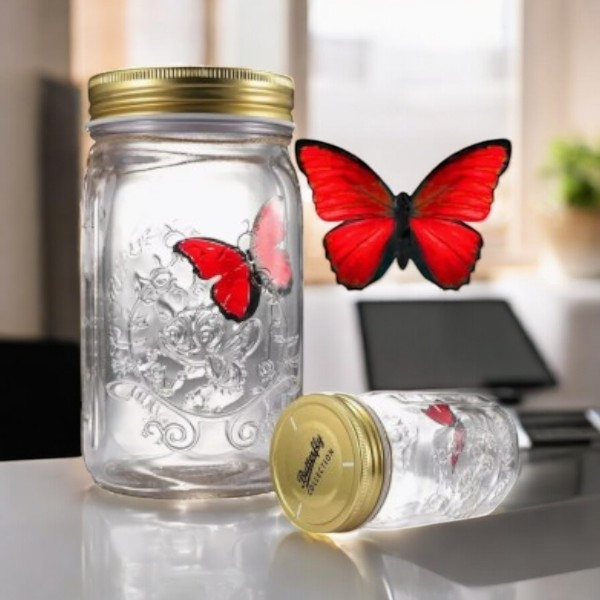 Нічник Метелик з підсвічуванням від батарейок Butterfly Collection Червоний, фото 1