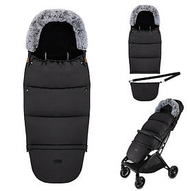 Зимовий конверт для дитини MoMi Sleeping bag 2в1 чорний